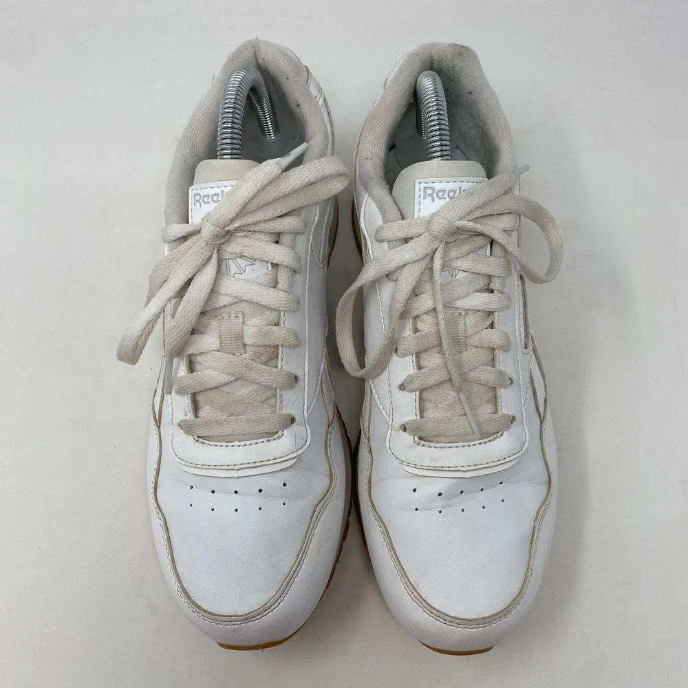 Reebok Classic Solid‎ White Casual Tennis Shoe Women's Size 9